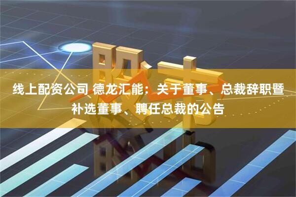 线上配资公司 德龙汇能：关于董事、总裁辞职暨补选董事、聘任总裁的公告